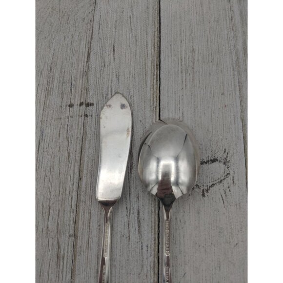 Vintage 1881 Rogers Proposal Silverplate Flatware Butter Knife Jelly Spoon - Picture 7 of 7